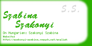 szabina szakonyi business card